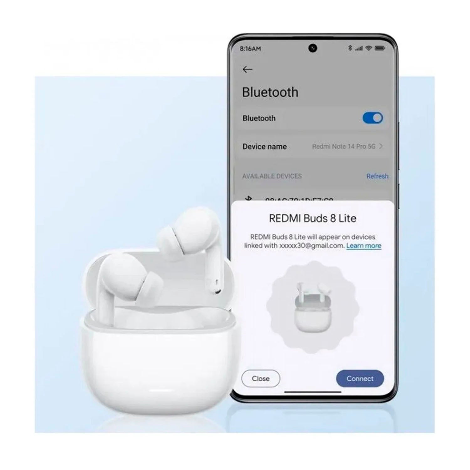 Xiaomi - Audífonos Inalámbricos Redmi Buds 8 Lite Blanco Bluetooth 5.4