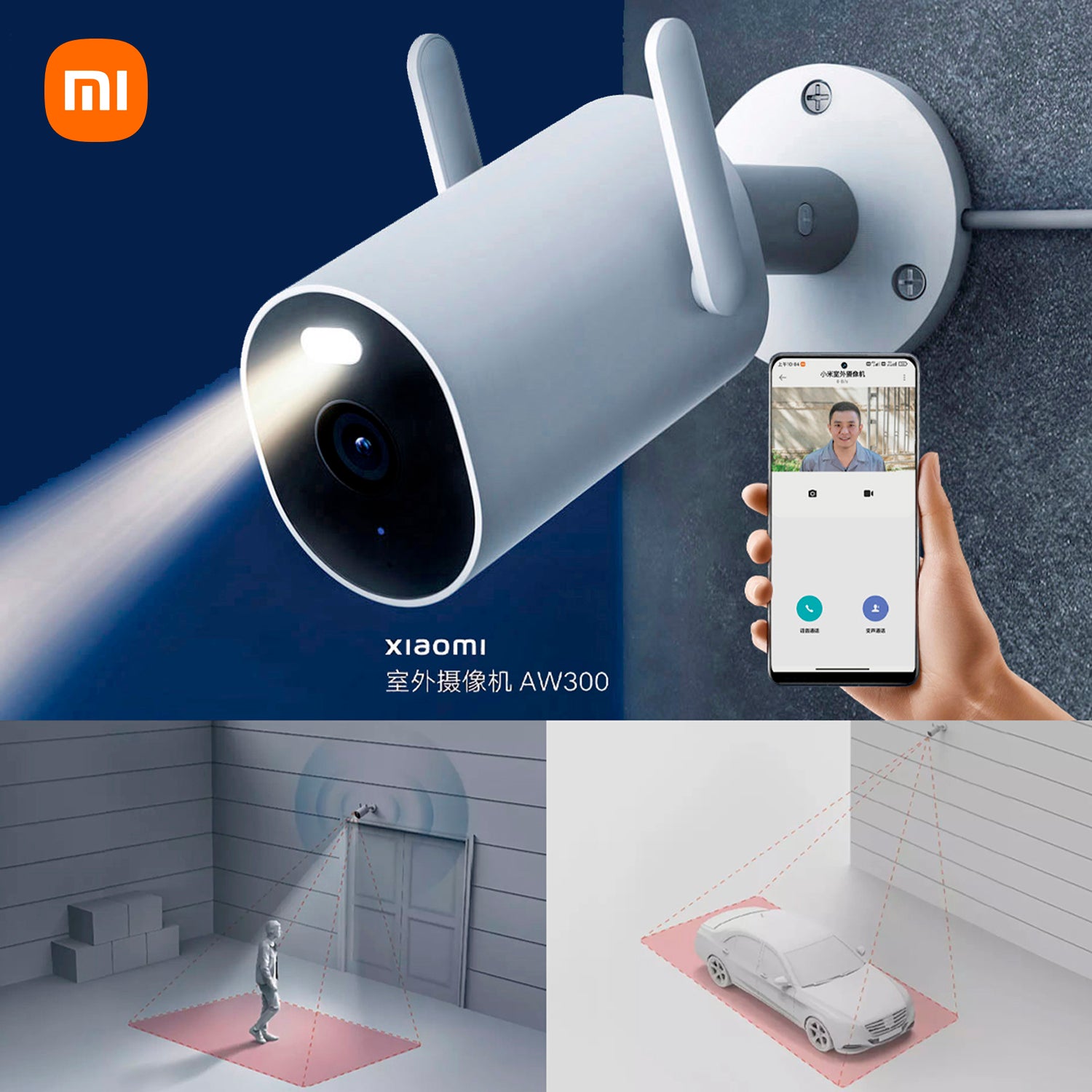 Xiaomi - Cámara Seguridad AW300 Wi-Fi Exterior Resistente