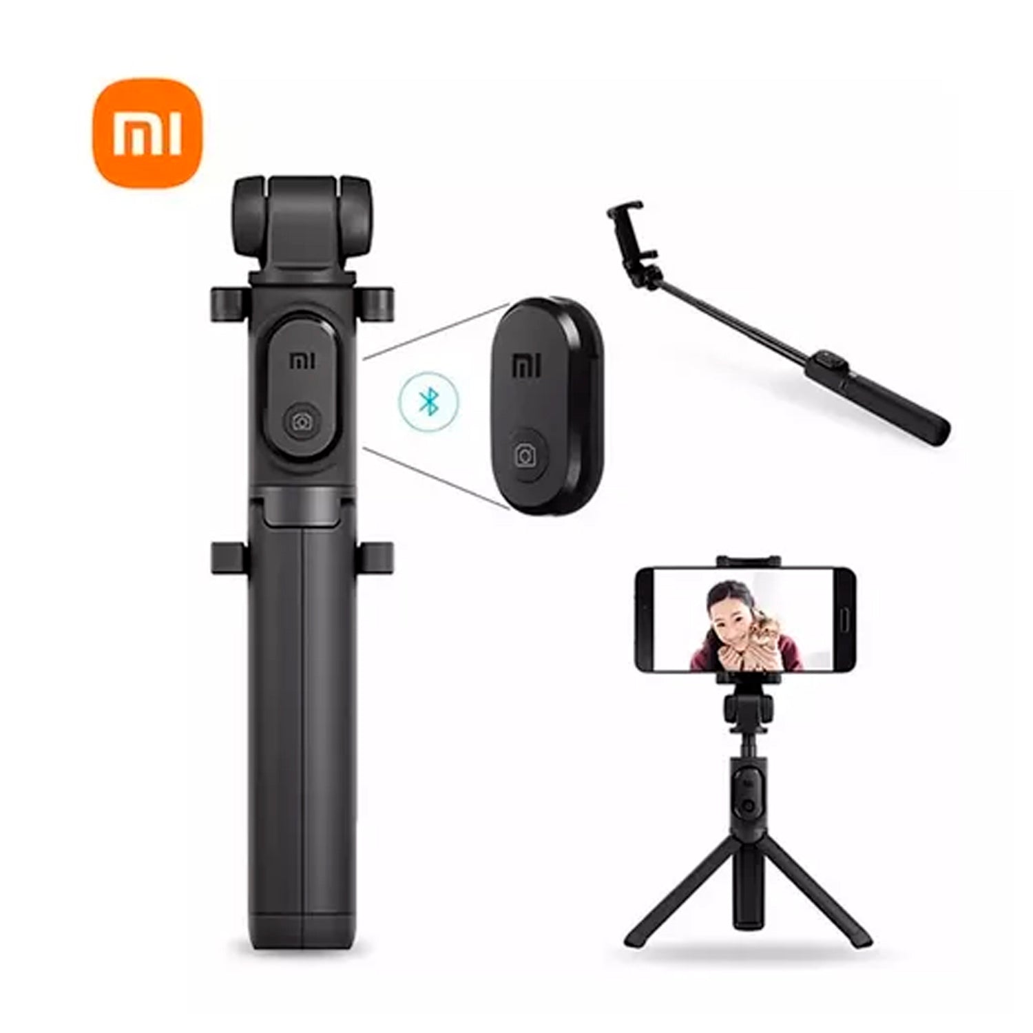 Xiaomi - Selfie Stick Trípode Negro Bluetooth Versátil