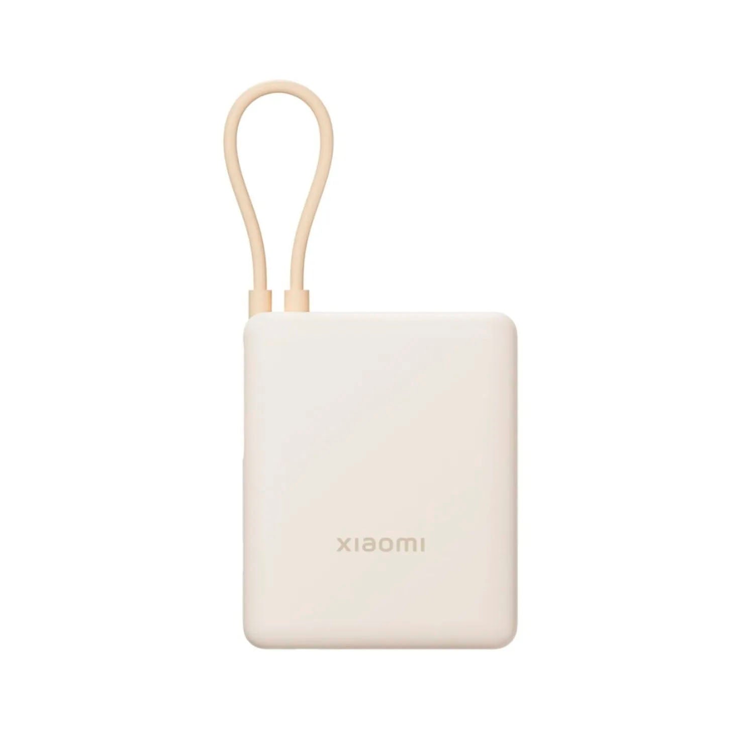 Xiaomi - Power Bank 10000mAh 33W Crema con Cable Integrado Carga Rápida