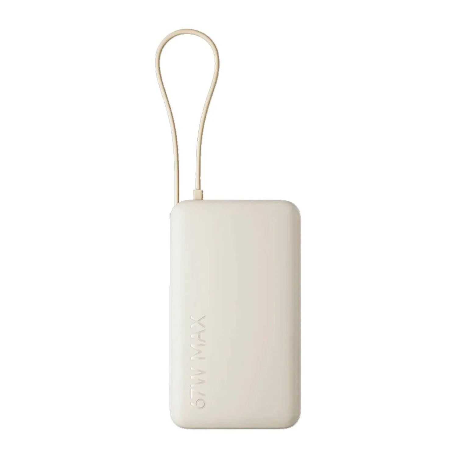 Xiaomi - Power Bank 67W Beige 10000mAh Carga Rápida Cable Integrado
