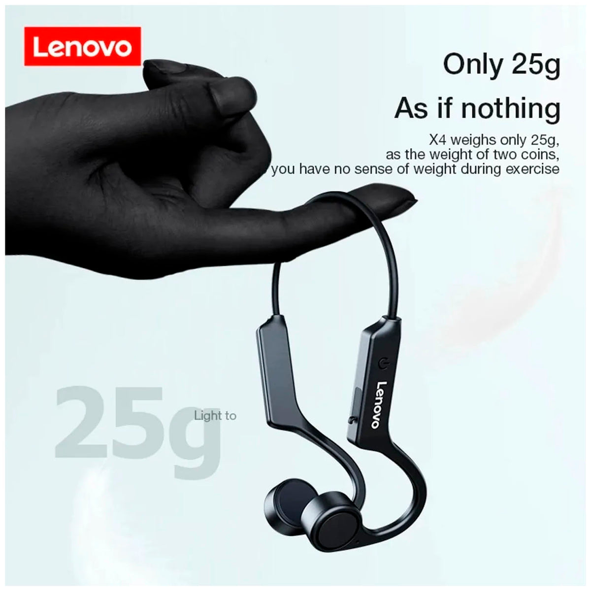 Audífonos Lenovo X4 Negro Bluetooth 5.0 Conducción Ósea Deportivos