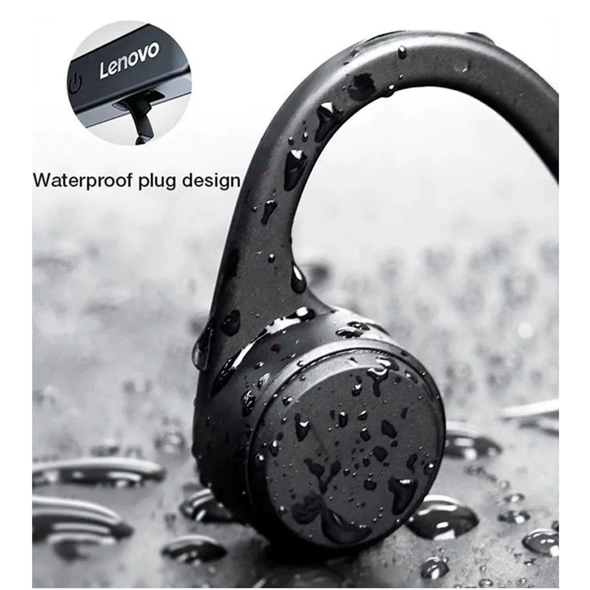 Audífonos Lenovo X4 Negro Bluetooth 5.0 Conducción Ósea Deportivos