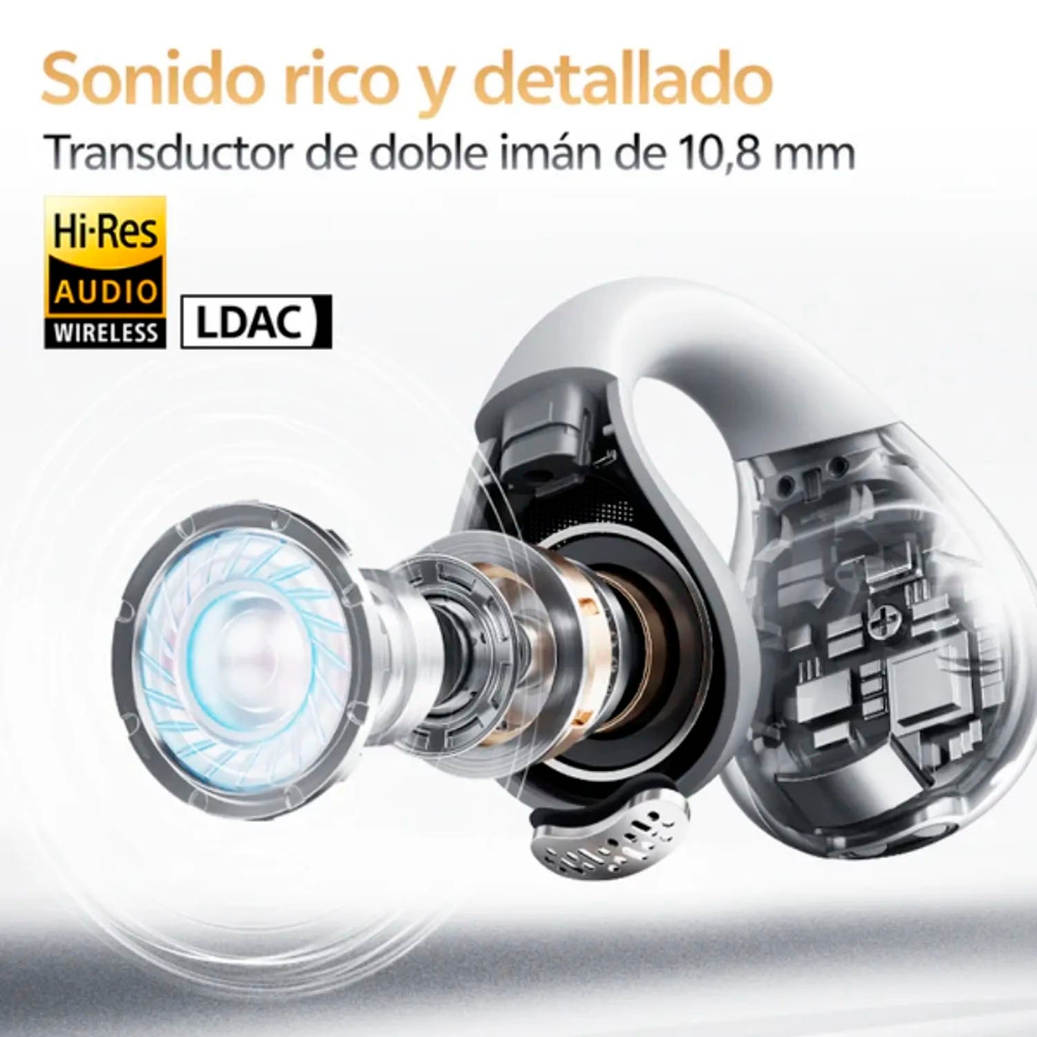 QCY - Audífonos Inalámbricos Crossky C30S Rojo Bluetooth 5.4 Open Ear