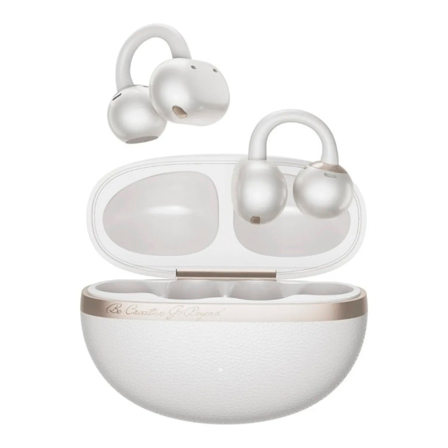 QCY - Audífonos Inalámbricos Crossky C50 Blanco Bluetooth 6.0 Open Ear
