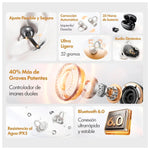 QCY - Audífonos Inalámbricos Crossky C50 Rosado Bluetooth 6.0 Open Ear