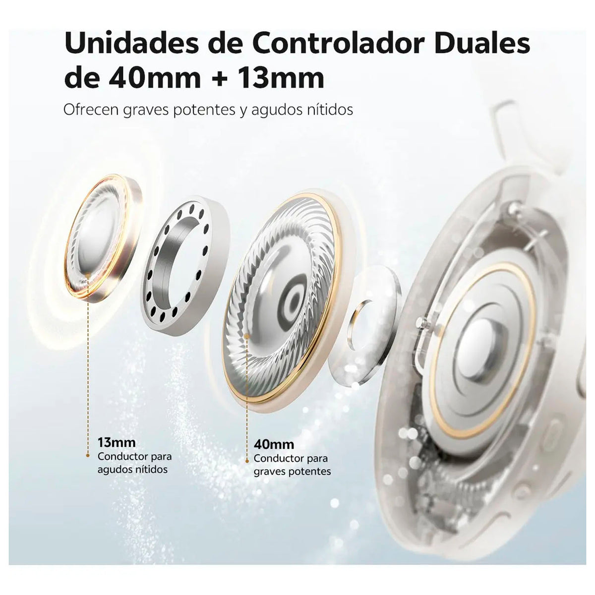 Audífonos Inalámbricos QCY H3S Blanco Bluetooth 6.0 ANC