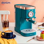 Donlim - Cafetera Espresso DL-KF5400 Azul 20 Bares