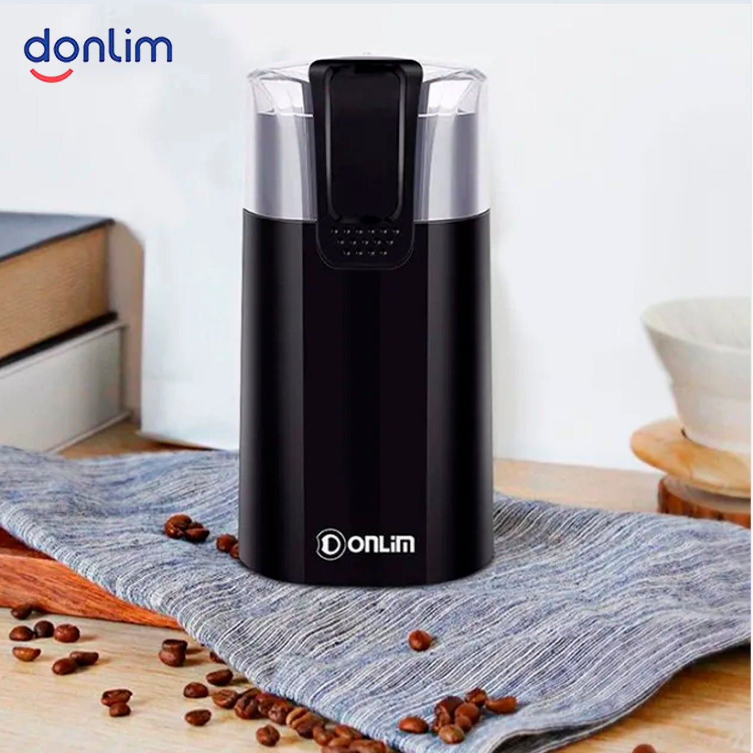 Donlim - Cafetera Eléctrica DL-MD18 Negro Filtro Reutilizable 6 Tazas