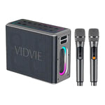 VIDVIE - Parlante Karaoke XL-SP917 Negro 120W con 2 Micrófonos