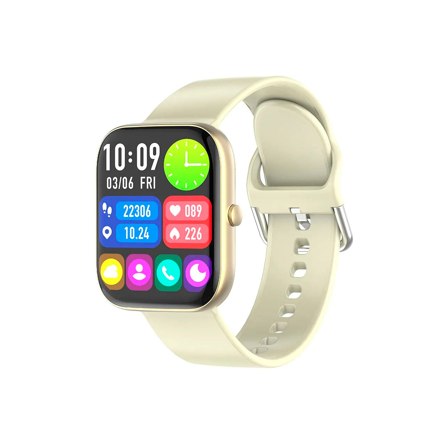 VIDVIE - Smartwatch SW1618 Dorado Bluetooth Llamadas Pantalla 1.85"