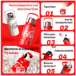 GERM - Termo Deportivo Coca-Cola Beige 1200ml Acero Inoxidable