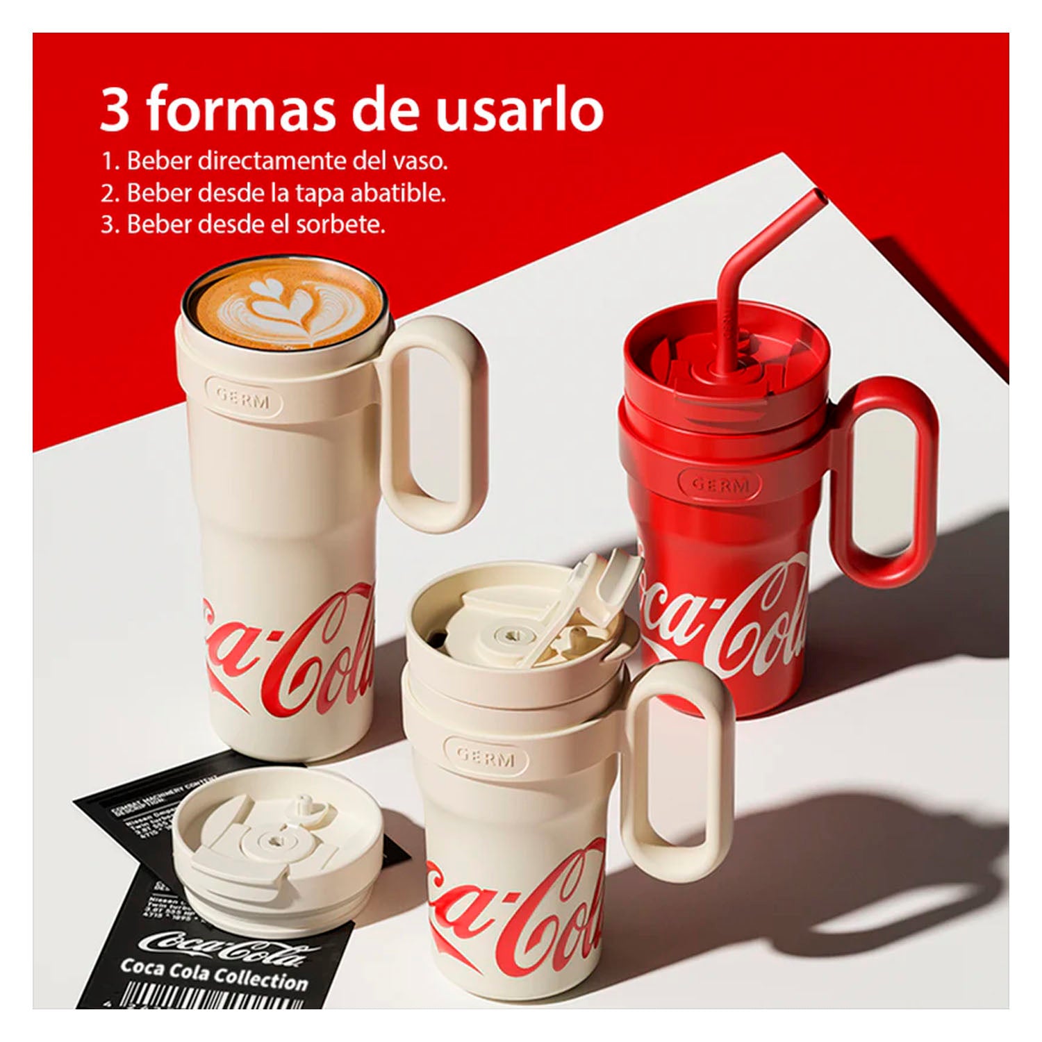 Germ - Vaso Térmico Coca-Cola Rojo 1100ml Edición Clásica