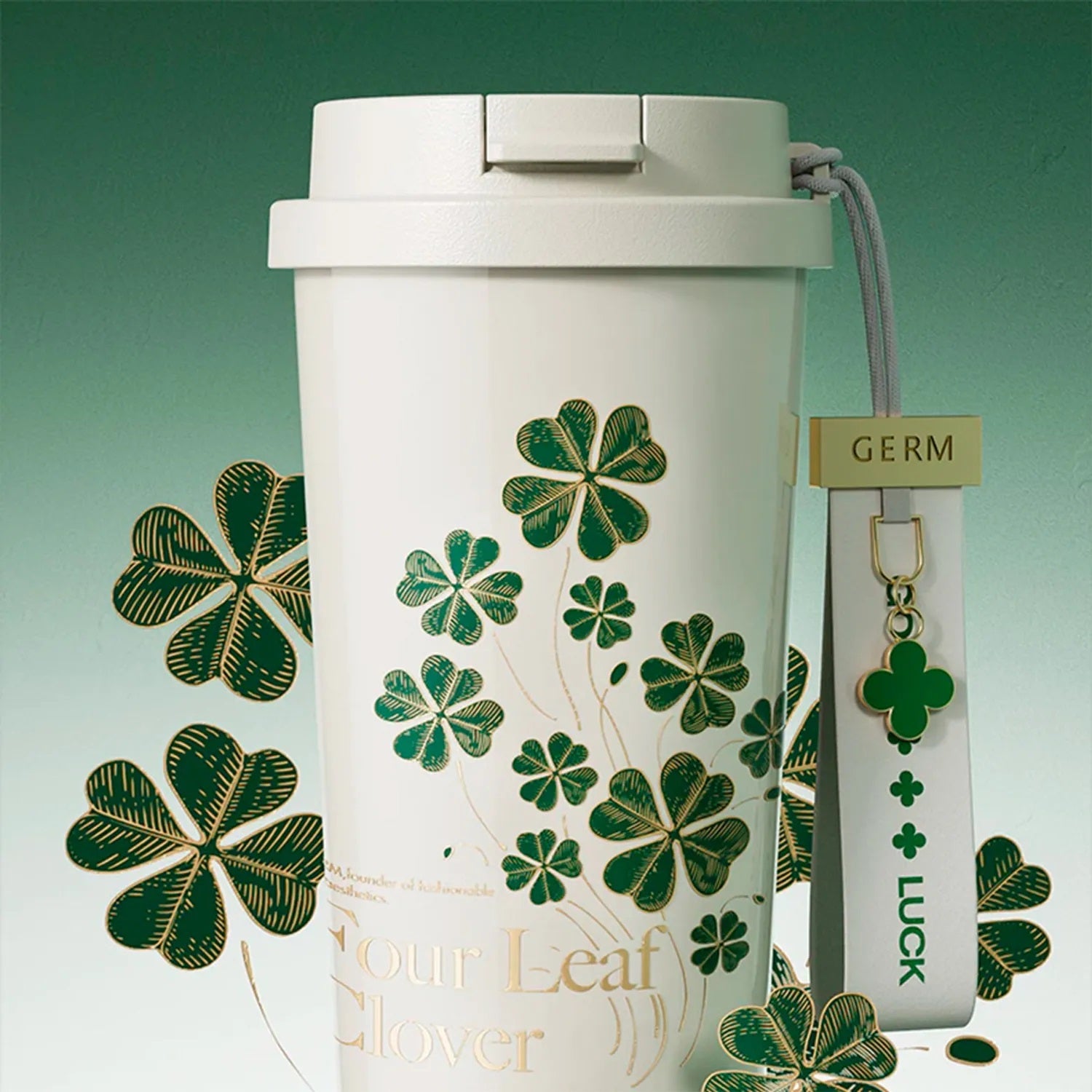 Germ - Vaso Térmico Clover 500ml Verde Acero Inoxidable