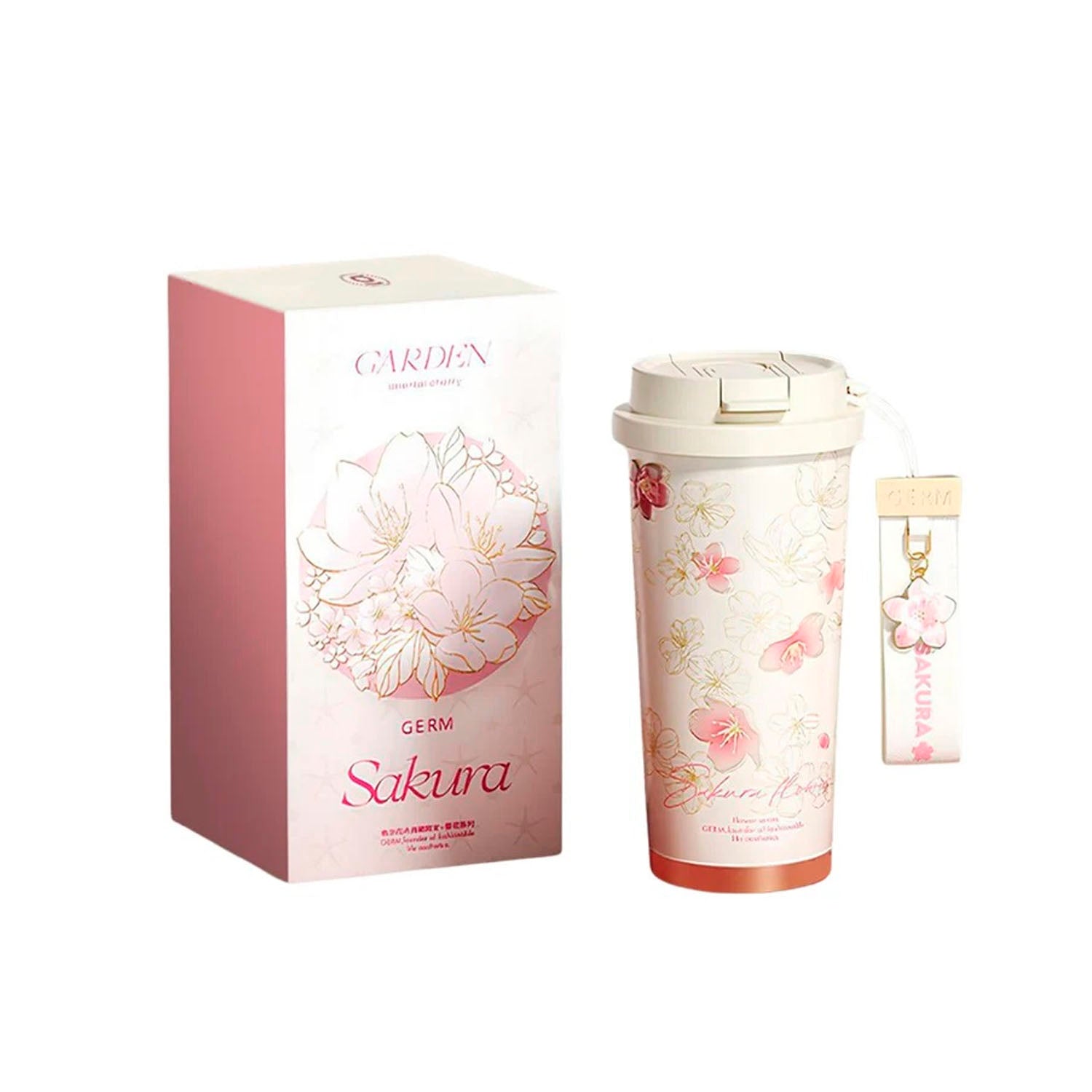 Germ - Vaso Térmico Flower Sakura 500ml Acero Inoxidable Floral