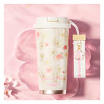 Germ - Vaso Térmico Flower Sakura 500ml Acero Inoxidable Floral