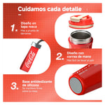 GERM - Termo Rombo Coca-Cola Plata 550ml Acero Inoxidable