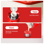 GERM - Termo Deportivo Coca-Cola Rosa 800ml con Tapa Taza
