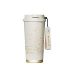 GERM - Vaso Térmico Clover Blanco & Dorado 500ml Acero Inoxidable