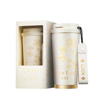 GERM - Vaso Térmico Clover Blanco & Dorado 500ml Acero Inoxidable
