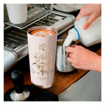 GERM - Vaso Térmico Clover Beige Peonías 500ml Acero Inoxidable