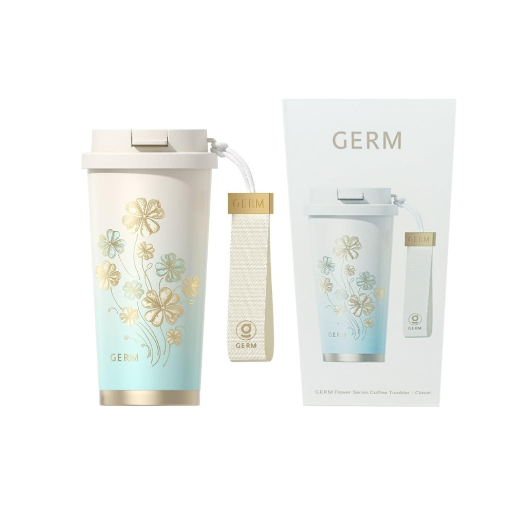 GERM - Vaso Térmico Trébol Celeste 500ml Acero Inoxidable