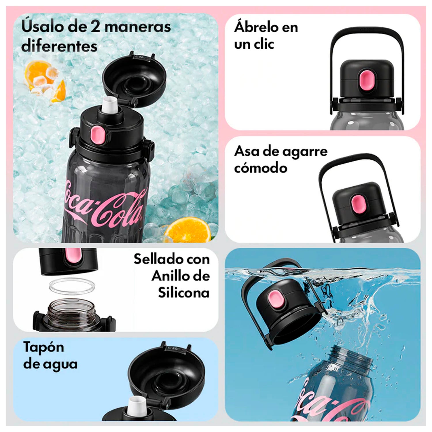 Germ - Tomatodo Rítmico Coca-Cola Negro 1250ml con Infusor