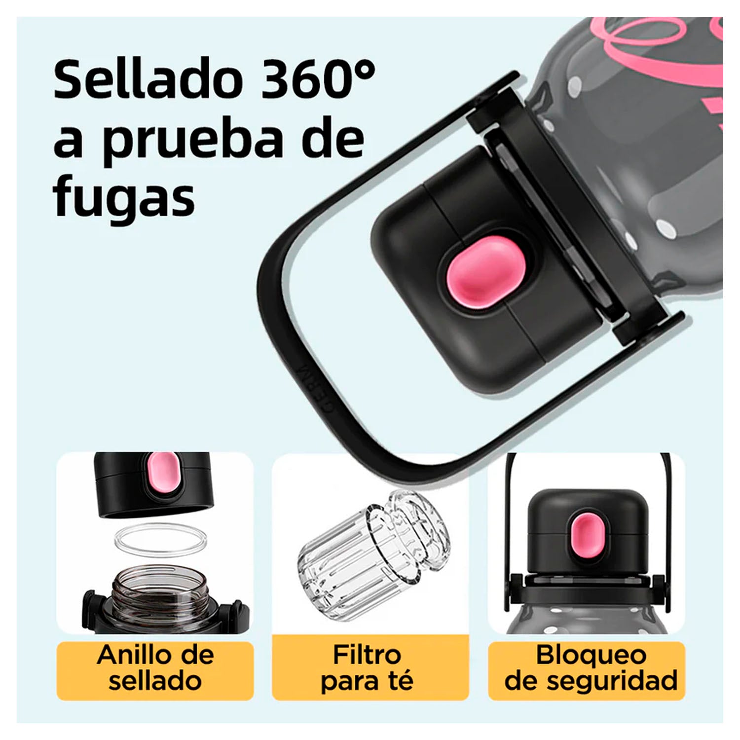 Germ - Tomatodo Rítmico Coca-Cola Negro 1250ml con Infusor