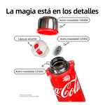 Coca-Cola x Germ - Termo Deportivo Blanco Estelar 800ml con Tapa Taza