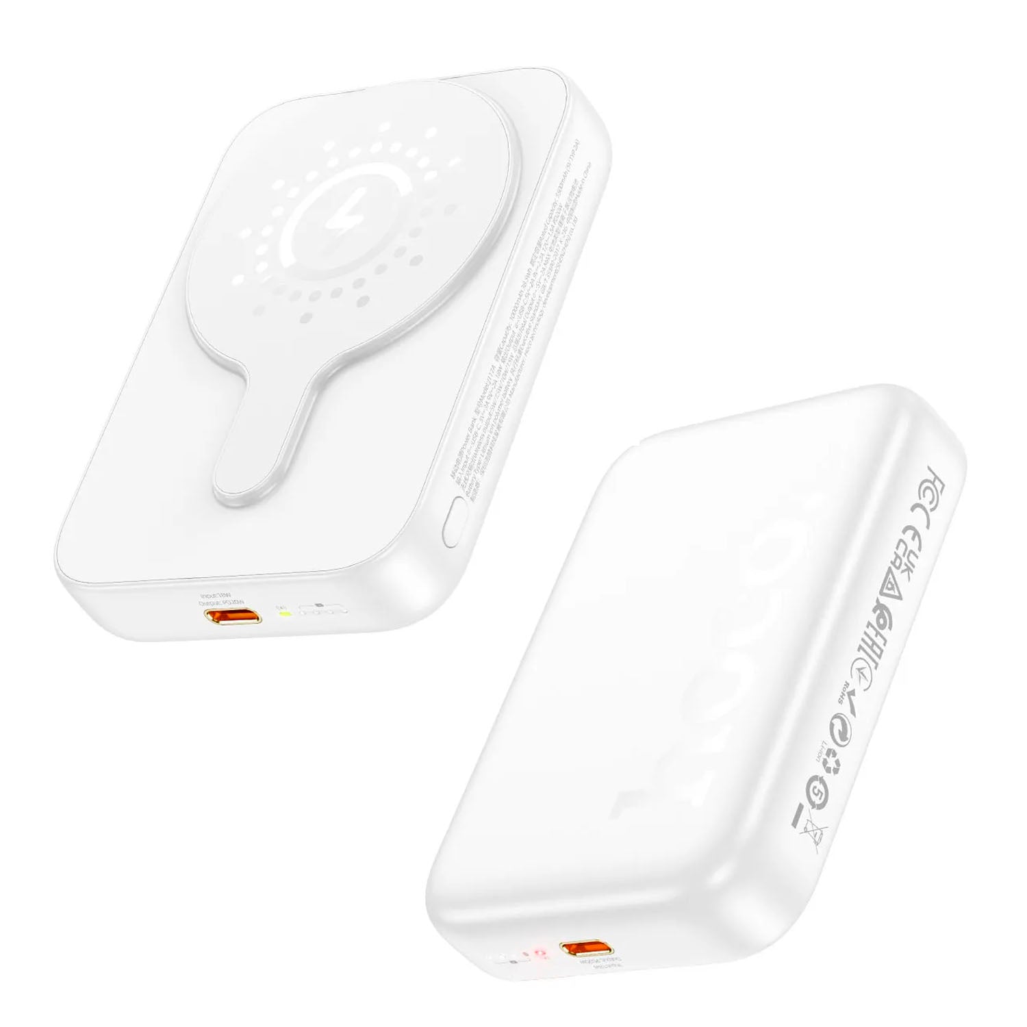 Power Bank Magnético Hoco J117A Blanco 10000mAh PD 20W