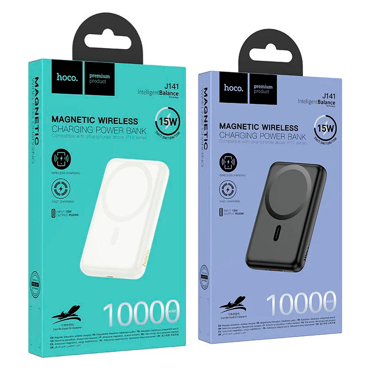 Power Bank Magnético Hoco J141 Negro 10000mAh PD 20W