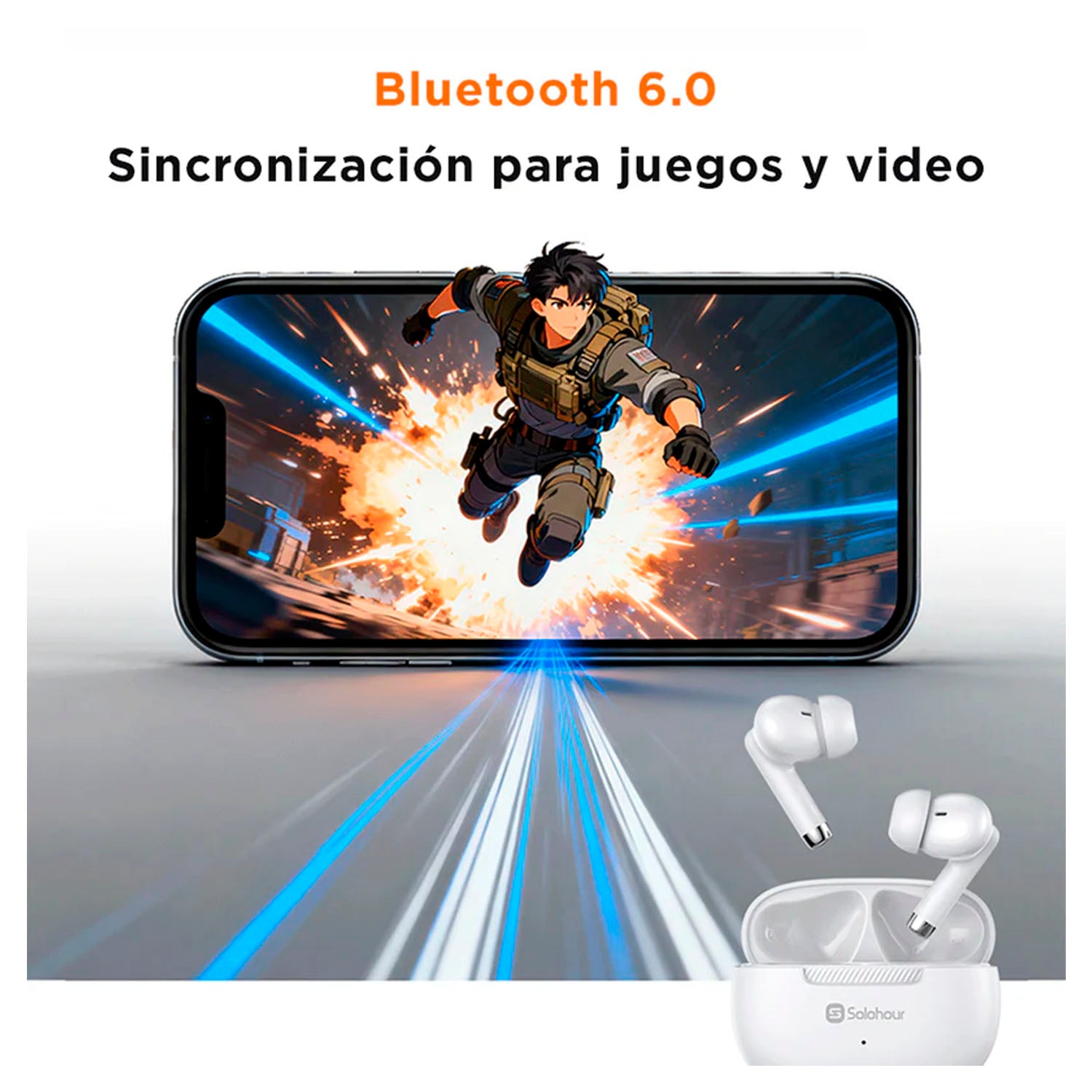SOLOHOUR - Audífonos Inalámbricos Solbuds ST3 Blanco