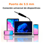 SOLOHOUR - Audífonos Alámbricos Solcord W02 Negro con Cable Jack 3.5 mm
