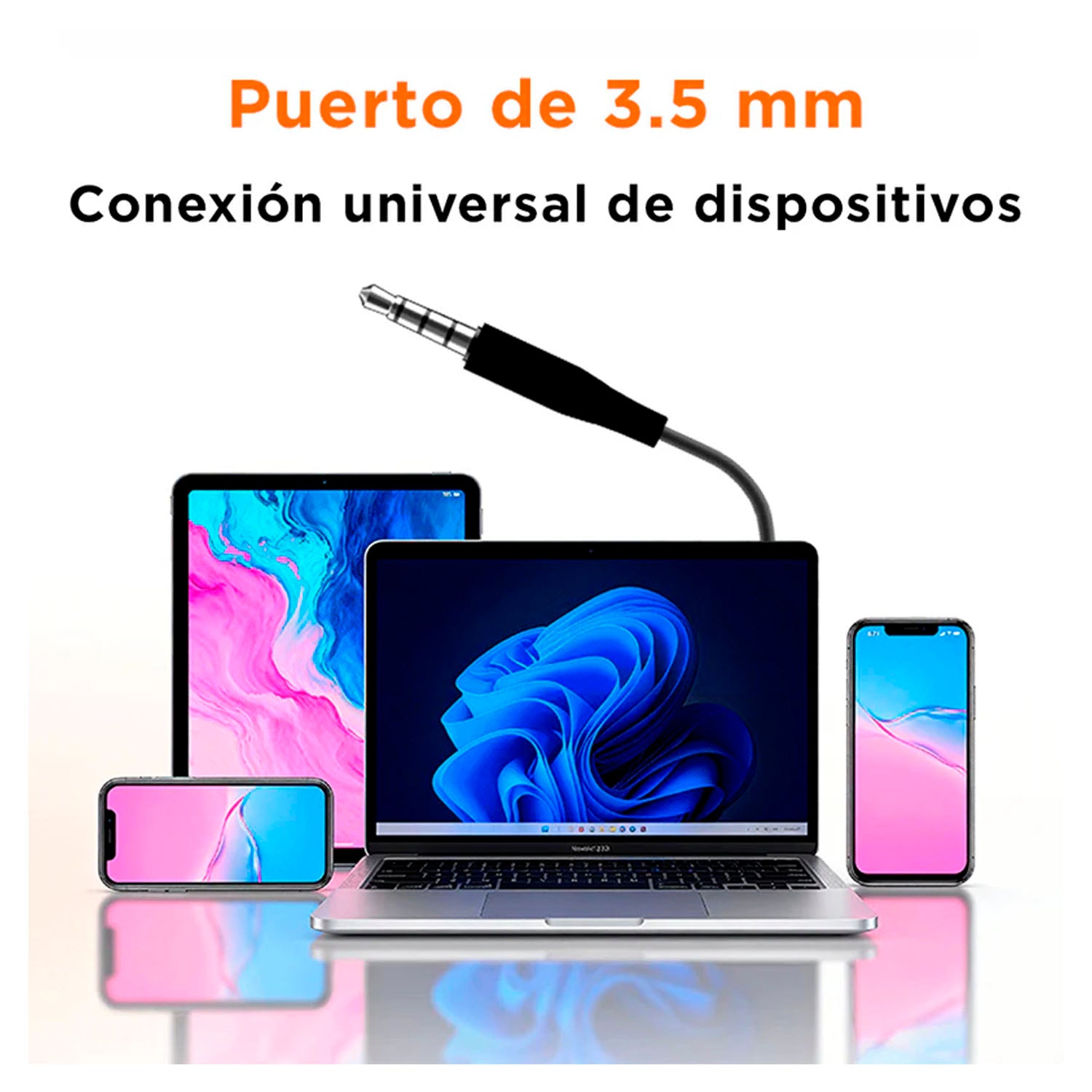 SOLOHOUR - Audífonos Alámbricos Solcord W02 Negro con Cable Jack 3.5 mm