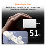 SOLOHOUR - Cargador Rápido GaN 65W Negro con Cable USB-C a USB-C 3 en 1
