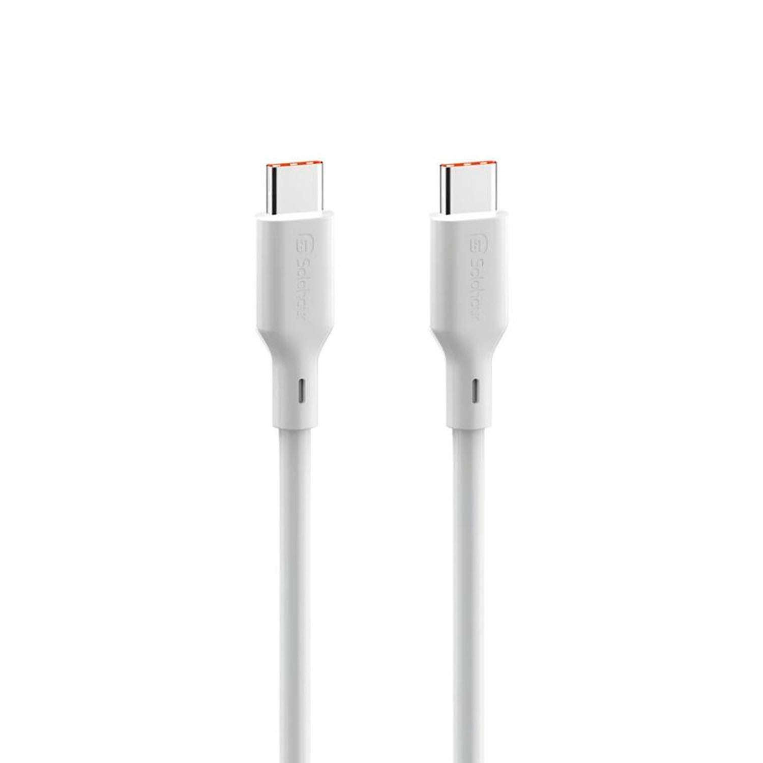 SOLOHOUR - Cable de Carga Rápida Type-C a Type-C 1M Blanco 65W 480Mbps