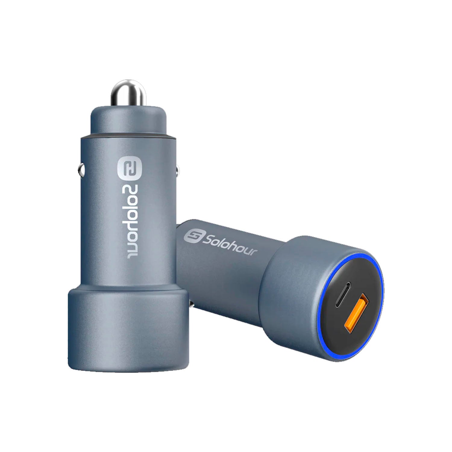 SOLOHOUR - Kit para Carro Cargador 48W 2 Puertos + Cable Type-C a Type-C
