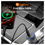 SOLOHOUR - Kit para Carro Cargador 48W 2 Puertos + Cable Type-C a Type-C