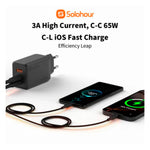SOLOHOUR - Cable de Carga Rápida Type-C a Lightning 1M Blanco 480Mbps