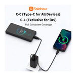 SOLOHOUR - Cable de Carga Rápida Type-C a Lightning 1M Blanco 480Mbps