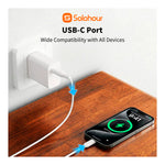 SOLOHOUR - Cargador Rápido GaN 30W Blanco con Cable Type-C a Type-C