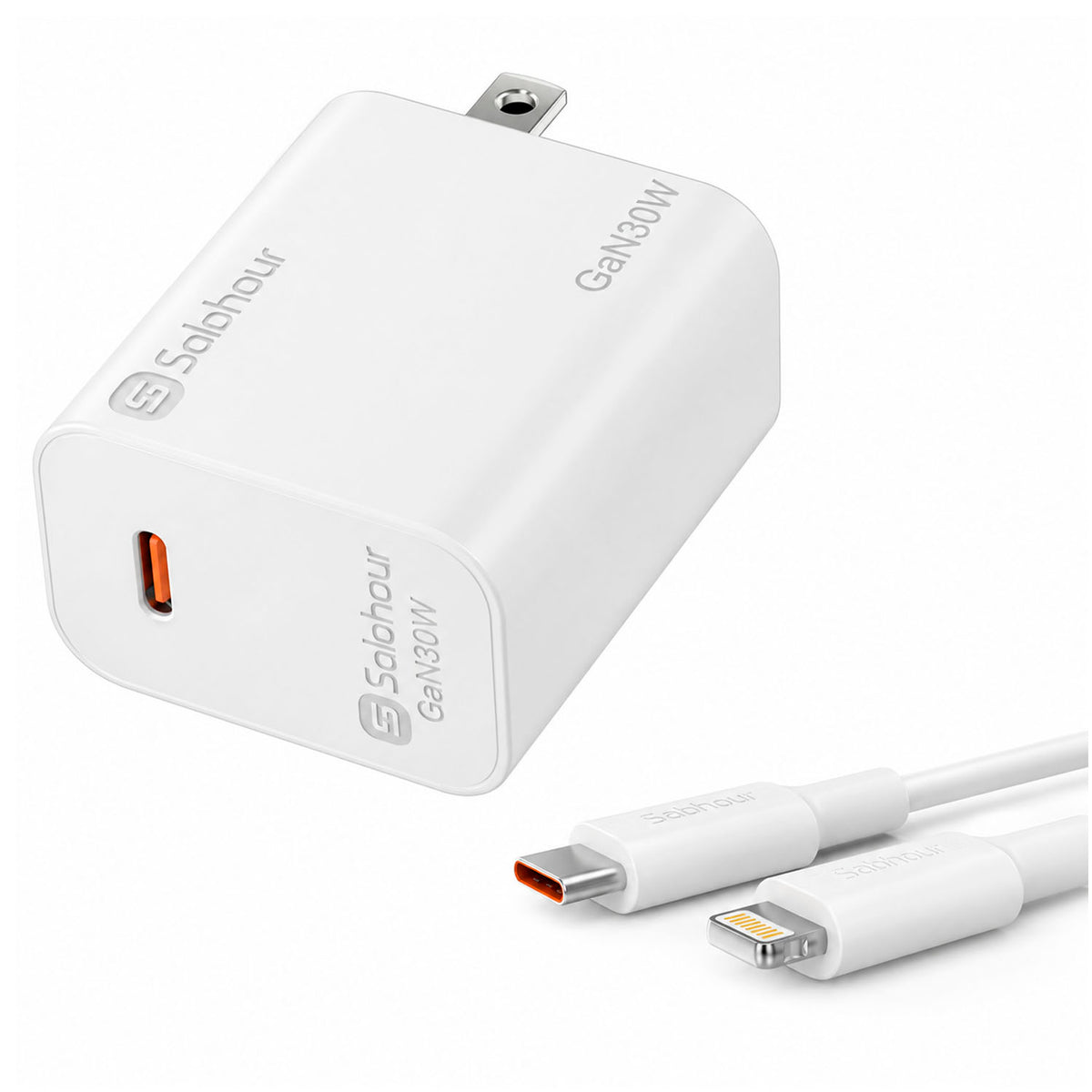 Kit Cargador Rápido SoloHour A301L 30W GaN + Cable USB-C a Lightning