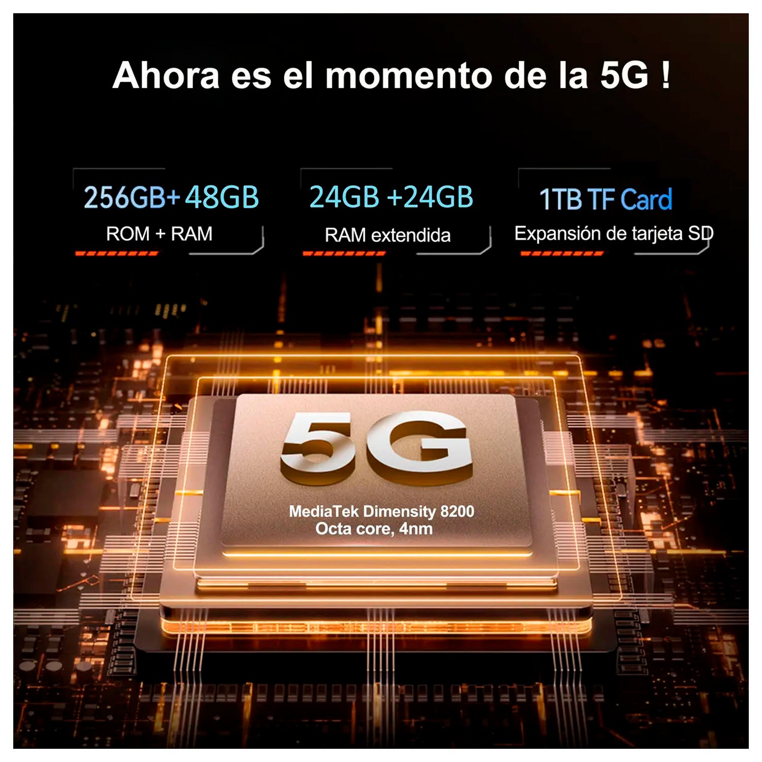 CUBOT - Smartphone KingKong X Pro Negro 256GB 12GB RAM 5G 6.72"