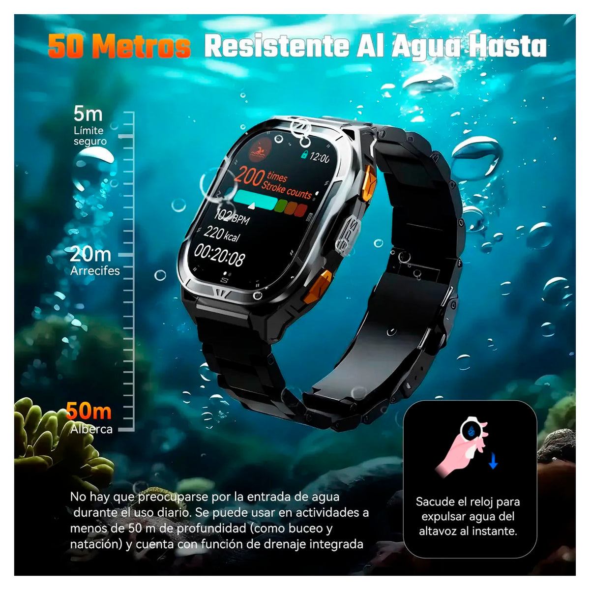 Smartwatch Cubot GT3 Gris Pantalla AMOLED y Llamadas Bluetooth