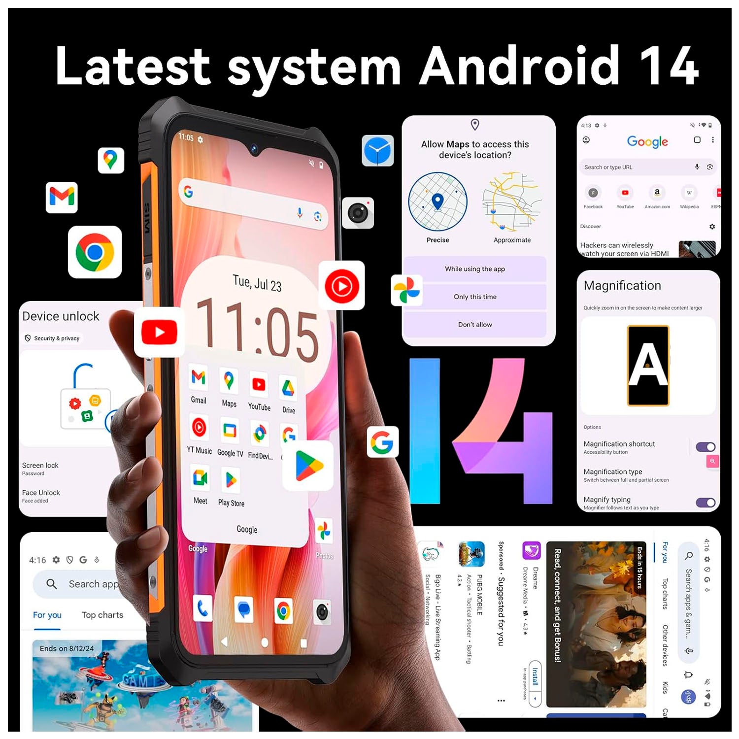 CUBOT - Smartphone KingKong ES Negro 128GB 6GB RAM 6.56"