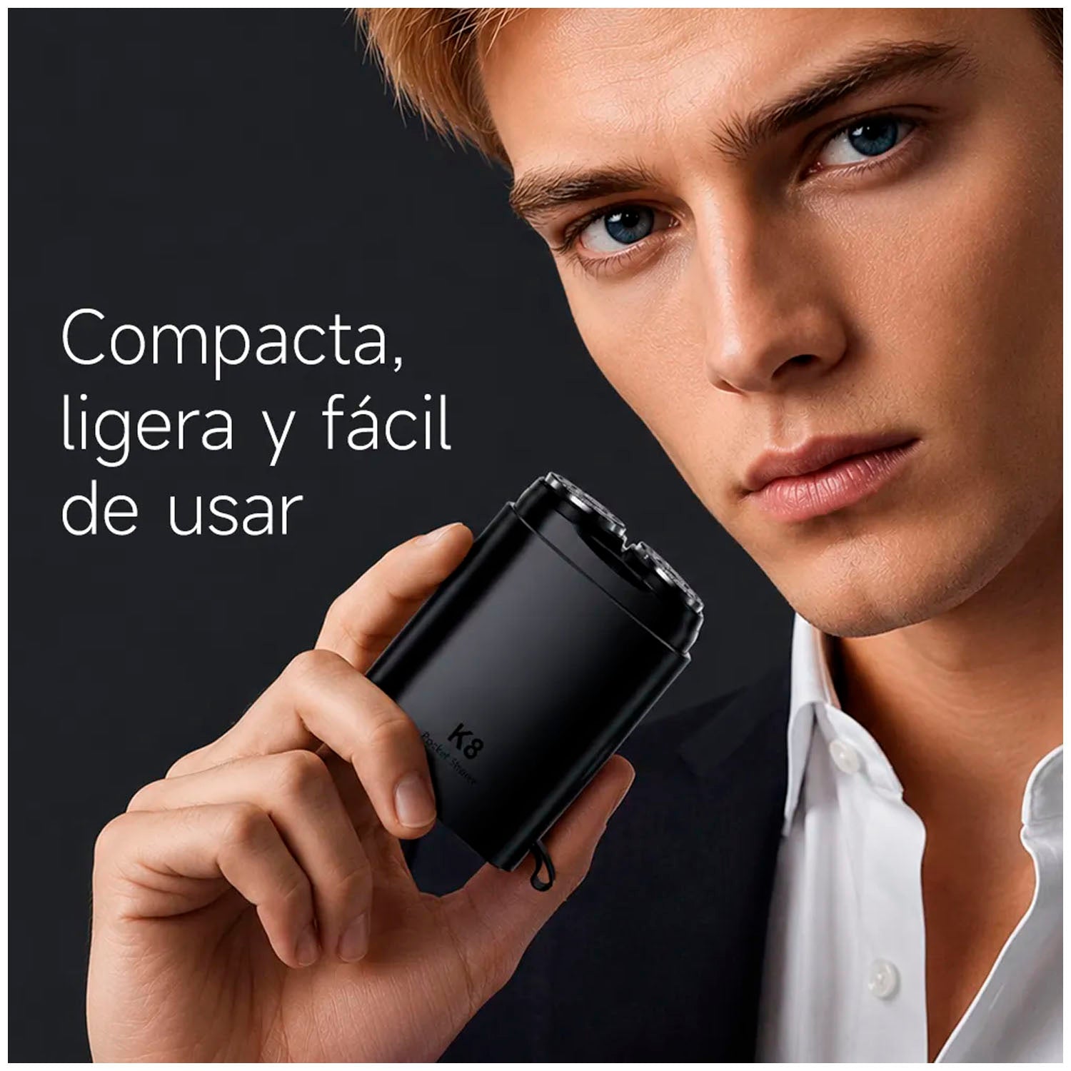 ENCHEN - Afeitadora Eléctrica Portátil K8 Negro USB-C