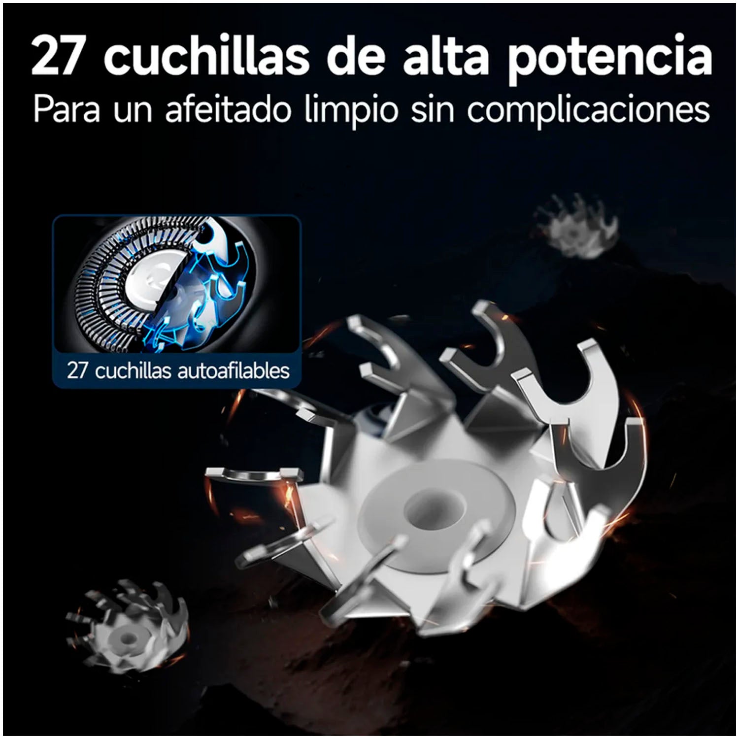 ENCHEN - Rasuradora Multifuncional X8S-C Negro 5 en 1 USB-C