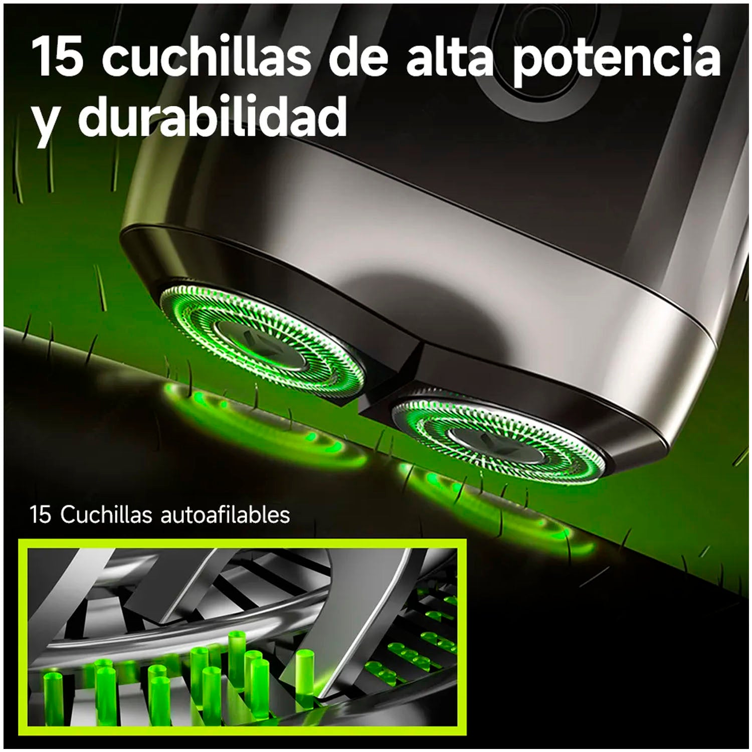 ENCHEN - Rasuradora Eléctrica Mini 6 Negro Portátil USB-C