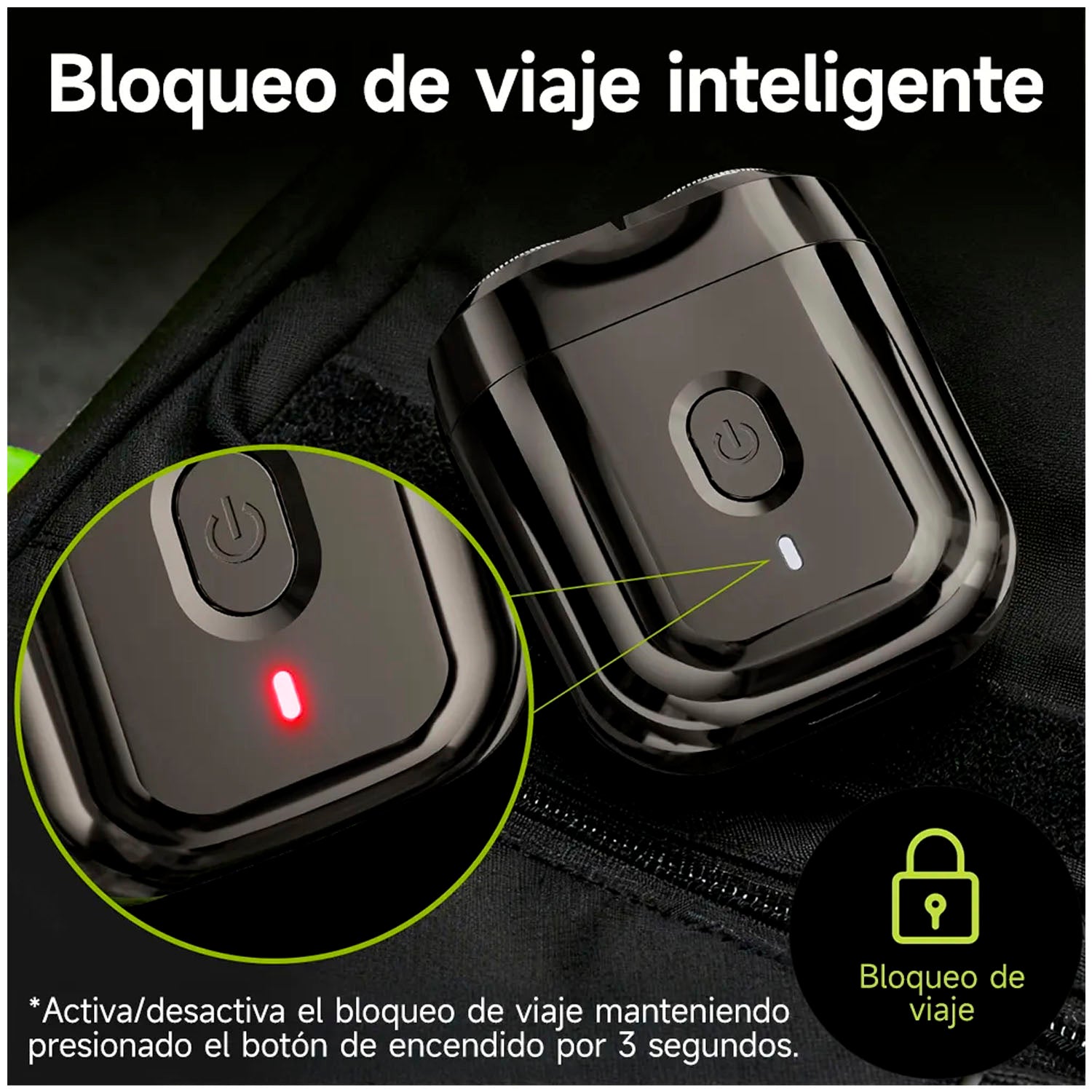ENCHEN - Rasuradora Eléctrica Mini 6 Negro Portátil USB-C