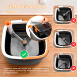 Bomidi - Trapeador Giratorio M20 Gris 3 en 1 Doble Compartimento